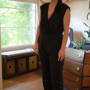 Grey Striped Jumpsuit